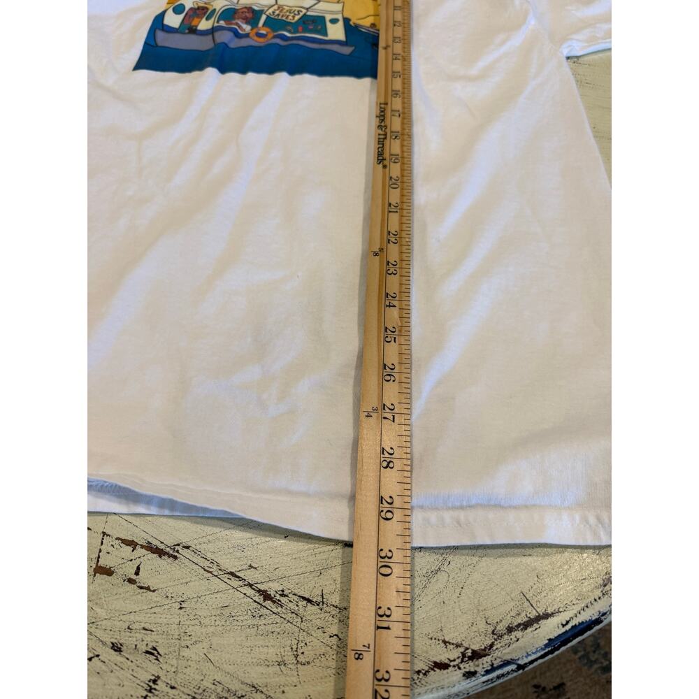 Hanes Jesus Saves Try Joy Graphic T-Shirt Mens XL White‎ Boat Print Tee - Picture 5 of 7